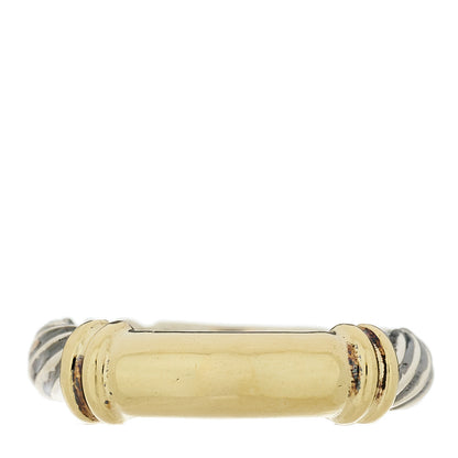 David Yurman Sterling Silver 14K Yellow Gold Metro Cable Ring 52 6 1 of 4