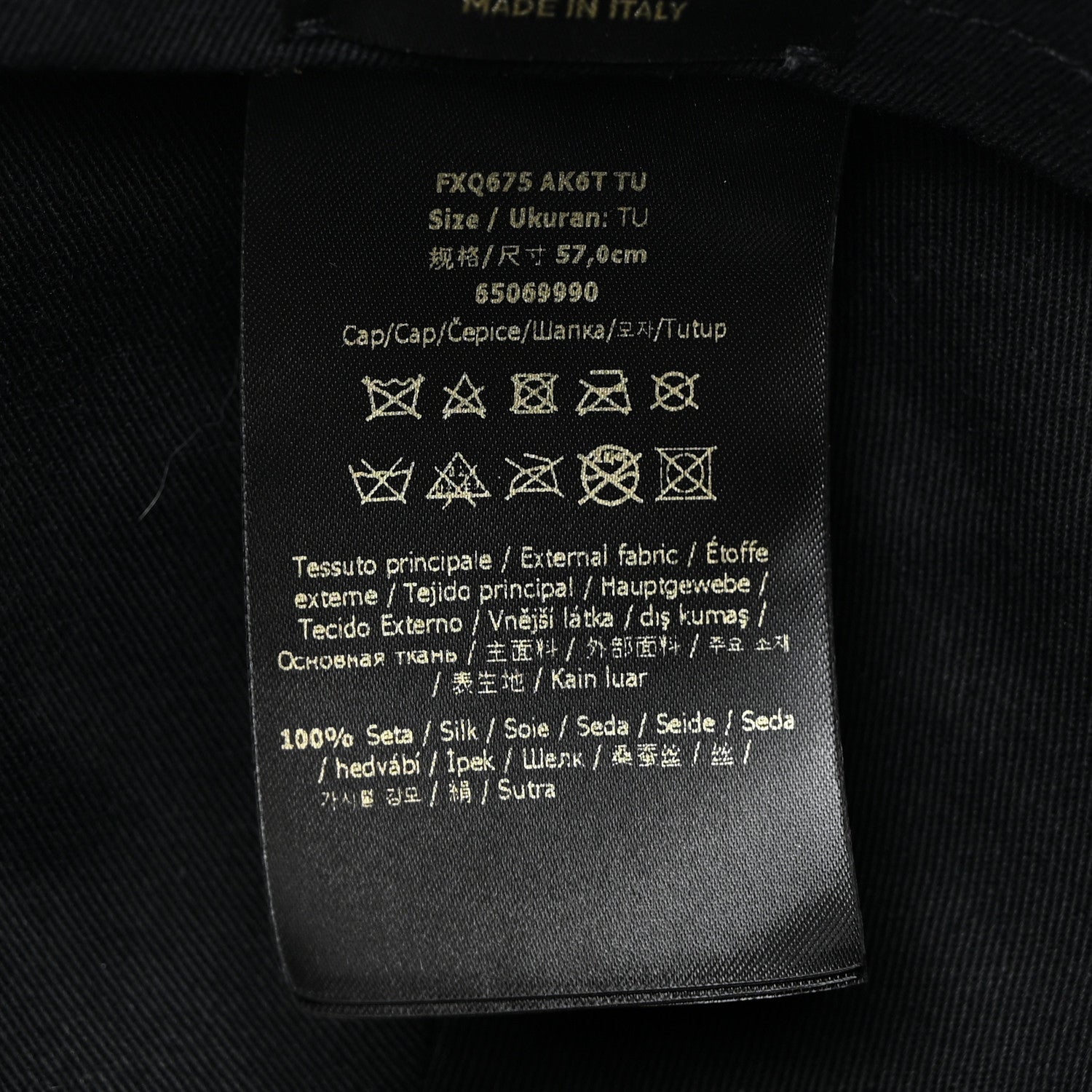 Fendi X VERSACE Silk FF Baroque Fendace Foulard Cap Gold 8 of 11