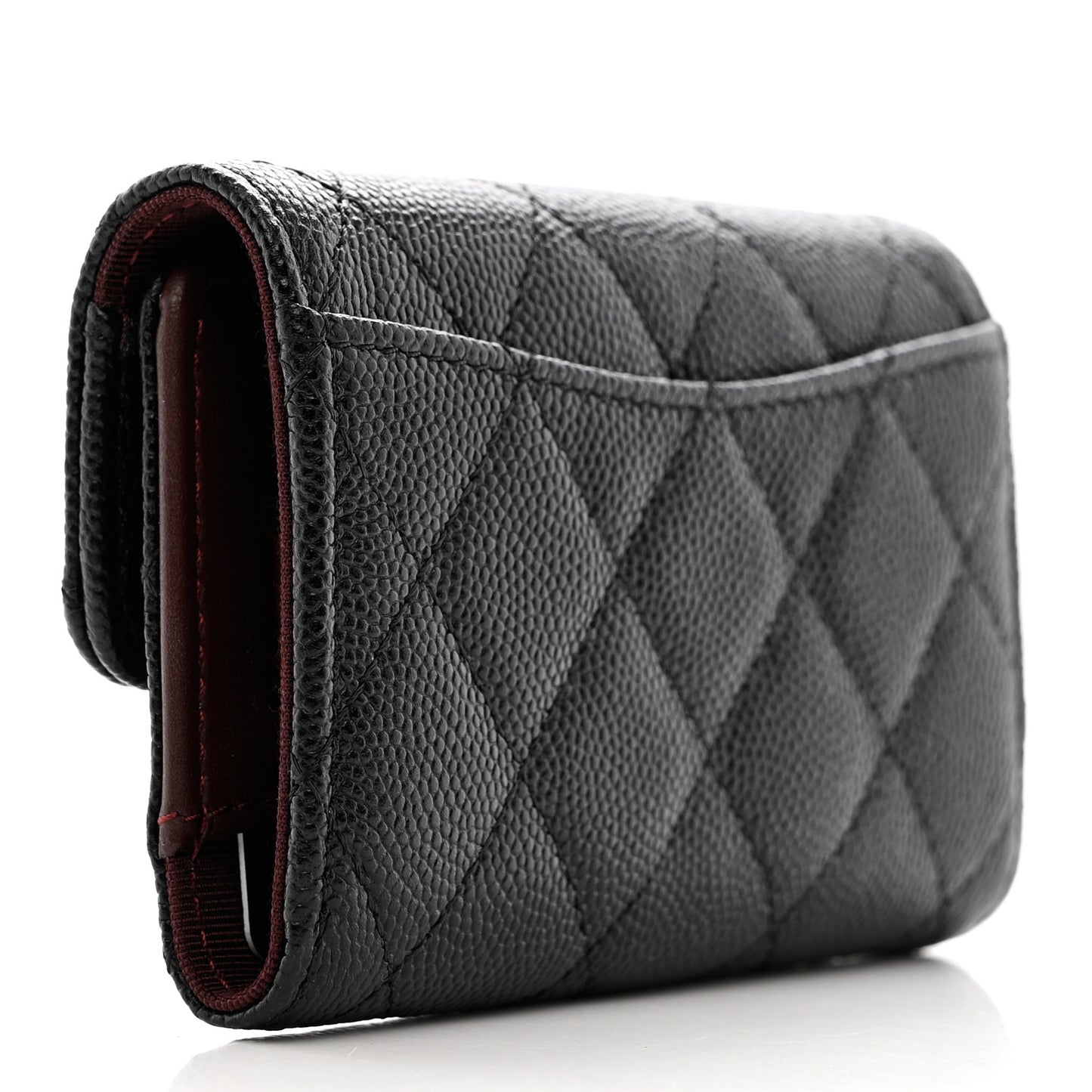 Caviar Quilted Classic 4 Key Holder Wallet Black
