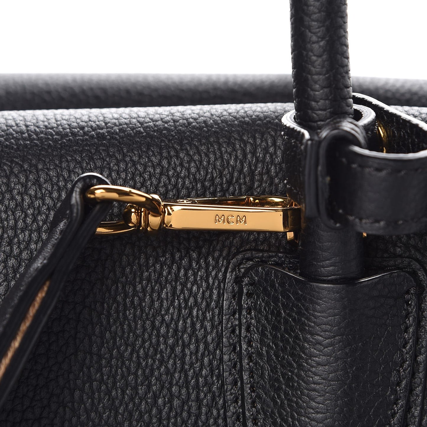 Grained Calfskin Large Milla Tote Black