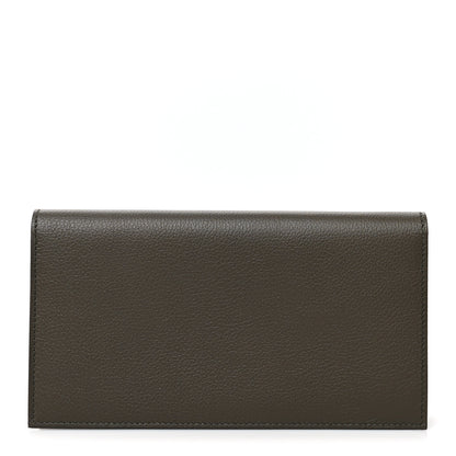 Hermes Evercolor Citizen Twill Long Wallet Vert De Gris 1 of 7