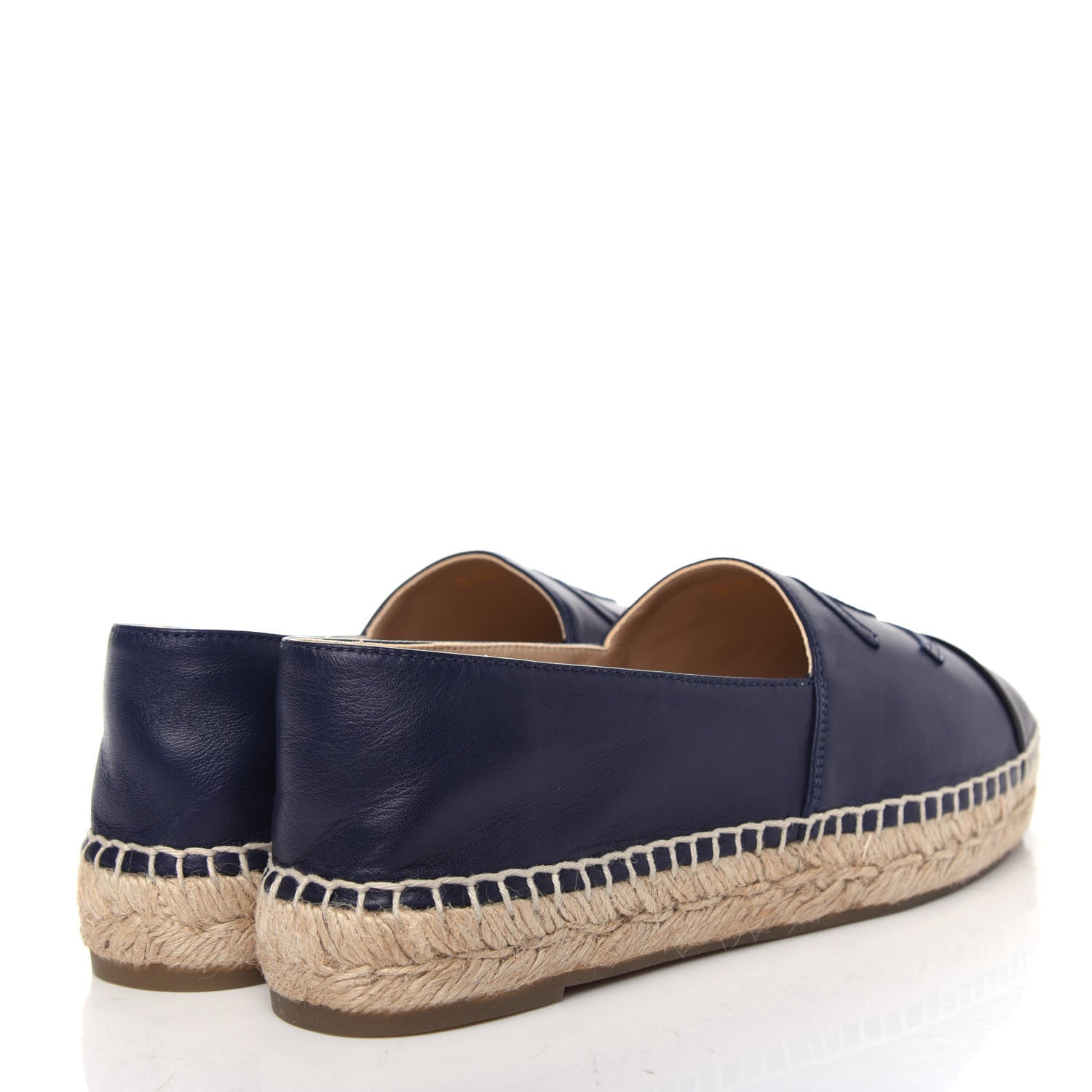 Chanel Lambskin CC Espadrilles 39 Navy Black 4 of 12