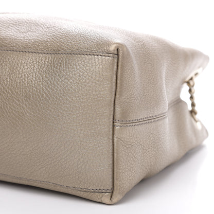 Gucci Metallic Pebbled Calfskin Medium Soho Chain Shoulder Bag Golden Beige 12 of 16