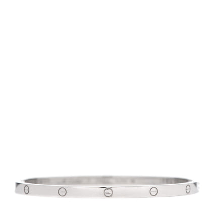 Cartier 18K White Gold Small LOVE Bracelet 17 3 of 6