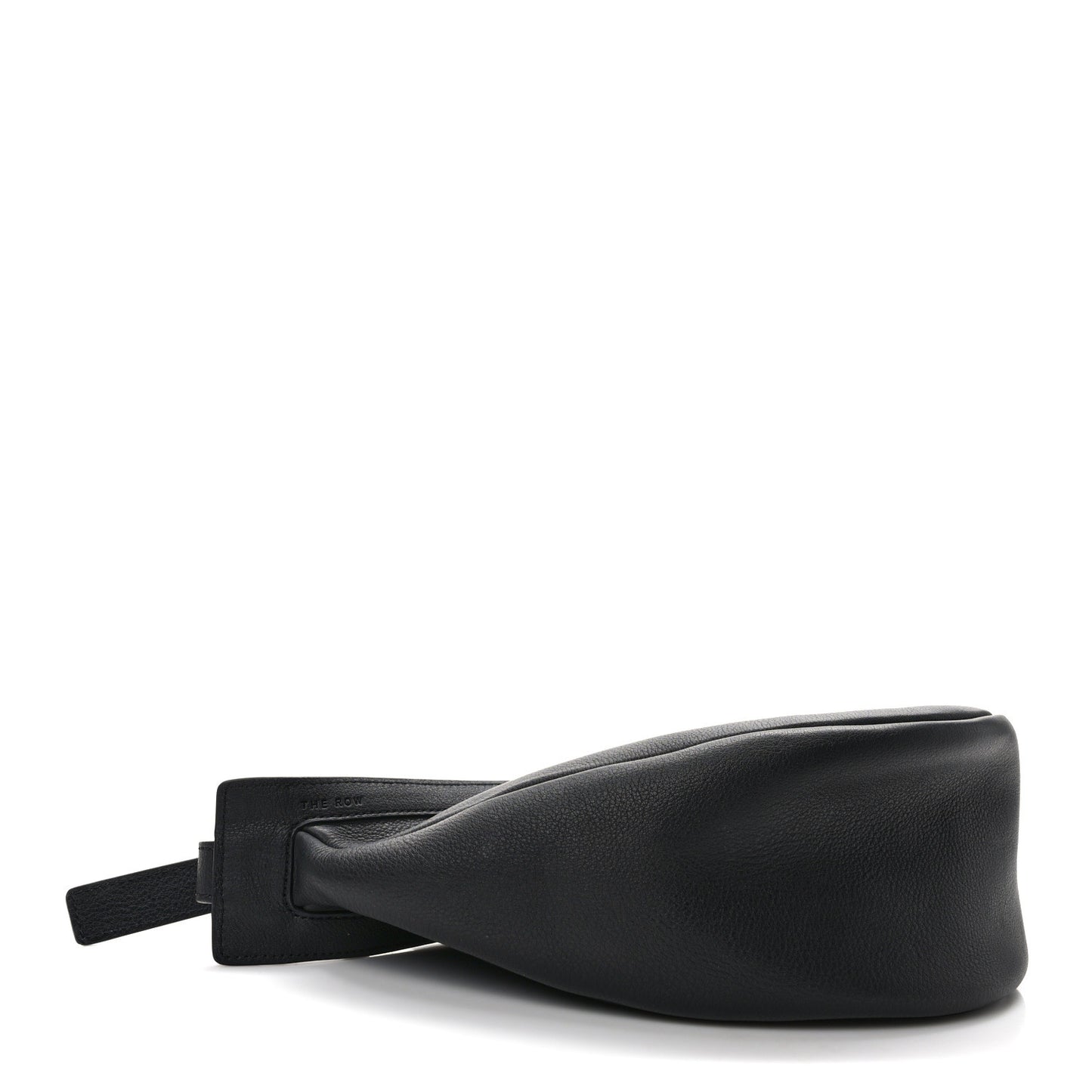 Grained Calfskin Small Slouchy Banana Bag Black