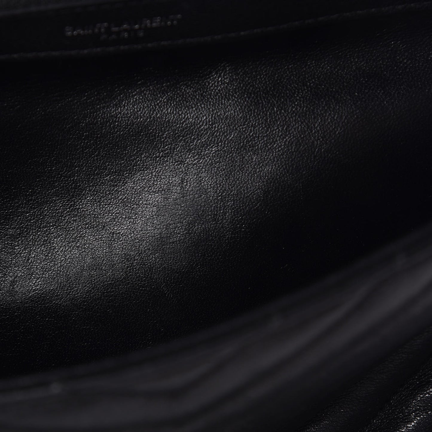 Sheepskin Matelasse Chevron Monogram Large College Satchel Black