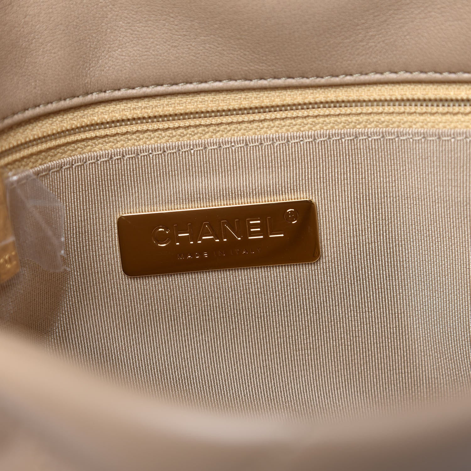 Chanel Lambskin Quilted Medium Chanel 19 Flap Dark Beige 6 of 11