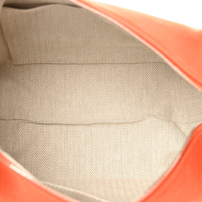 Hermes Canvas Small Bride-A-Brac Pouch Orange Burgundy 5 of 6