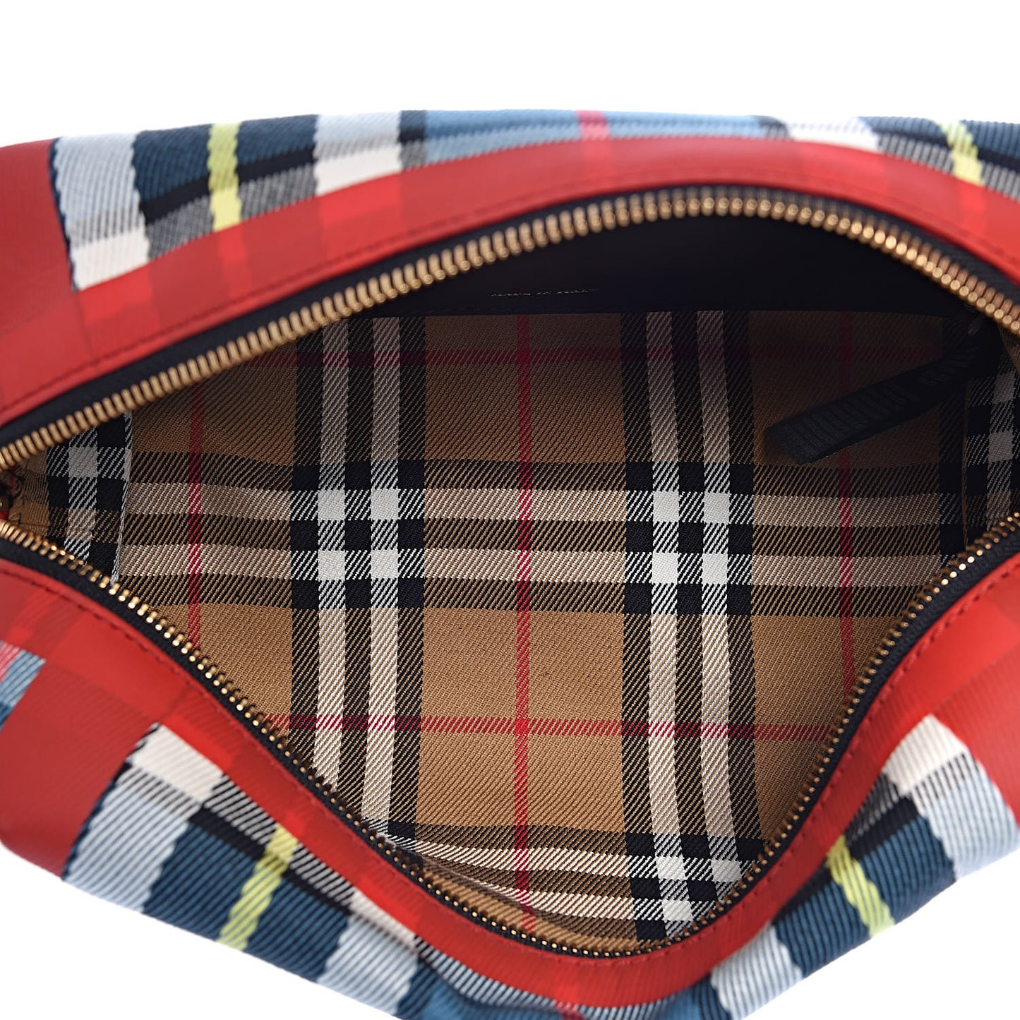 Tartan Mens Washbag Blue Yellow