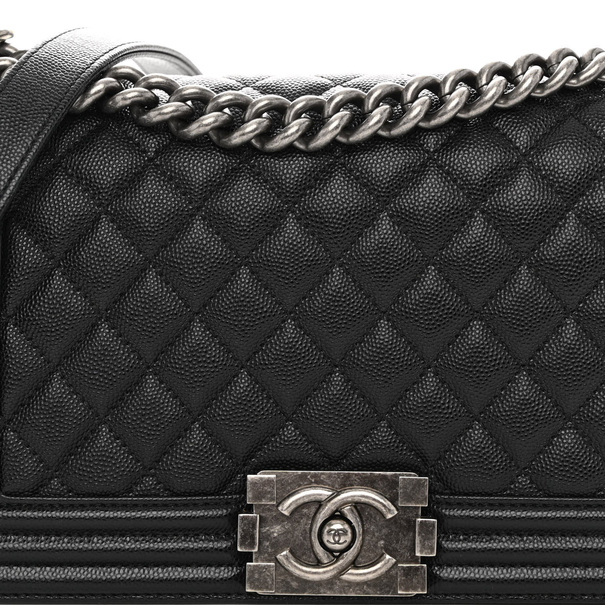 Chanel Caviar Quilted Medium Boy Flap Black 7 of 9