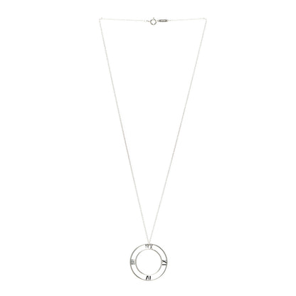 Tiffany Sterling Silver Large Atlas Open Pendant Necklace 3 of 5