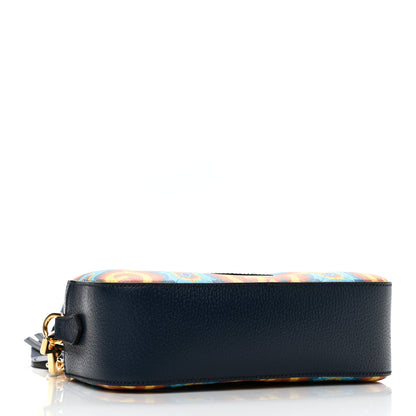 Gucci GG Supreme Kaleidoscope Calfskin Script Logo Gucci 100 Camera Bag Blue Orange Multicolor Blue Agata 4 of 11