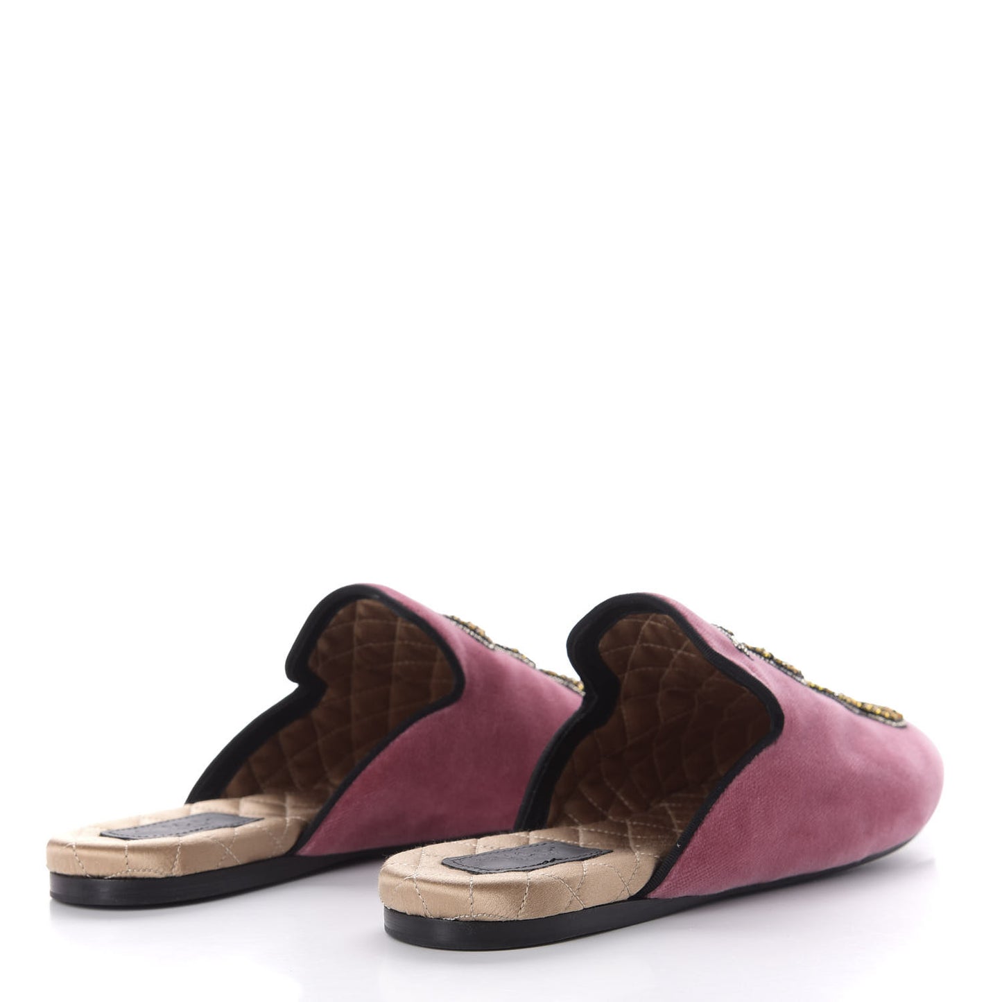 Velvet Crystal Snake Embroidered Womens Slippers 37 Tibet Red Black