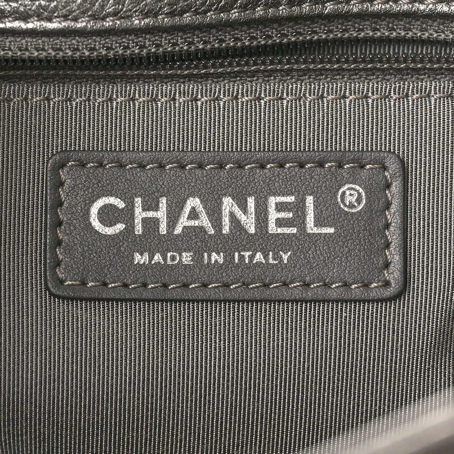 Chanel Metallic Grained Calfskin Quilted Large Casual Rock Backpack Charcoal 6 of 10