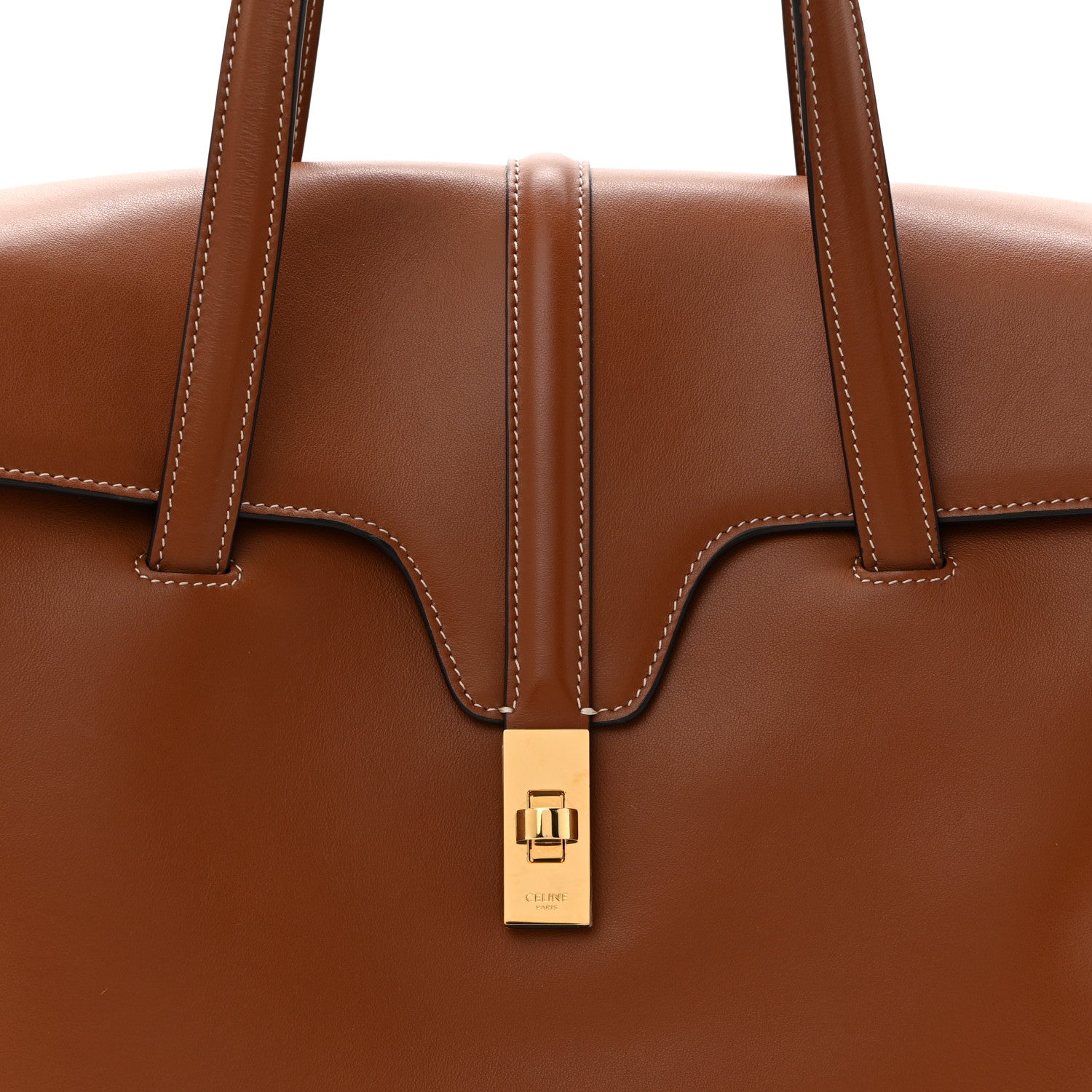Celine Calfskin Medium Soft 16 Bag Tan 9 of 14