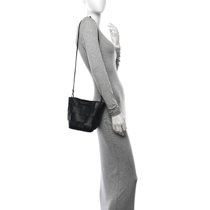 Bottega Veneta Lambskin Intreccio Small Crossbody Bucket Bag Fondant 2 of 9