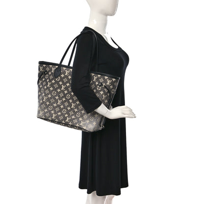 Louis Vuitton Denim Monogram Jacquard Neverfull MM Grey 2 of 9