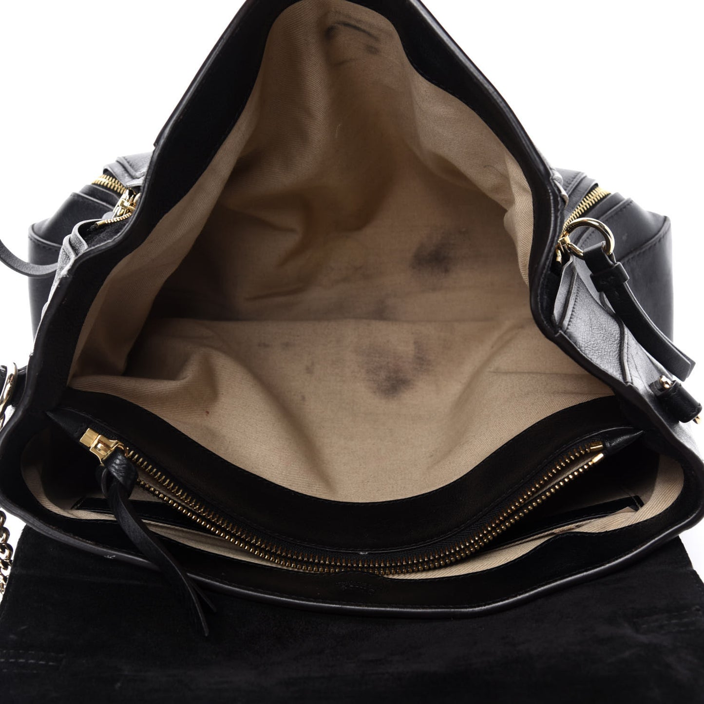Calfskin Medium Faye Day Shoulder Bag Black