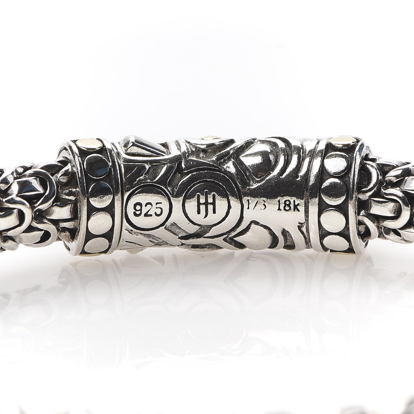 Sterling Silver 18K Yellow Gold 6.5mm Legends Naga Station Bracelet
