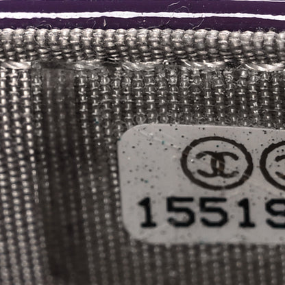 Chanel Patent Quilted Brilliant Wallet On Chain WOC Violet 9 of 11