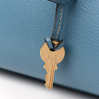 Hermes Epsom Kelly Sellier 32 Blue Jean 14 of 36