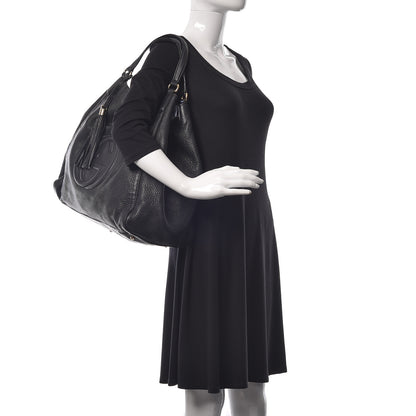 Gucci Pebbled Calfskin Large Soho Shoulder Bag Black 2 of 19