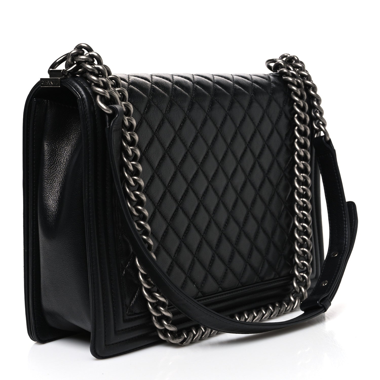 Chanel Calfskin Quilted Large Boy Flap Black 3 of 10