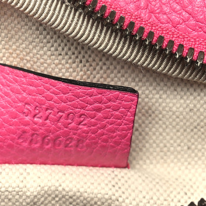 Gucci Grained Calfskin Small Logo Belt Bag Box Pink Green 6 of 9