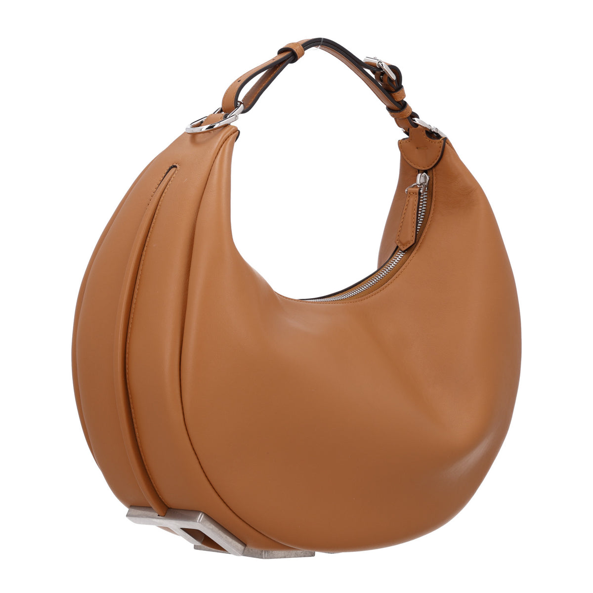 Fendi Vitello Grace Matte Medium Fendigraphy Hobo Bag Caramello 3 of 10