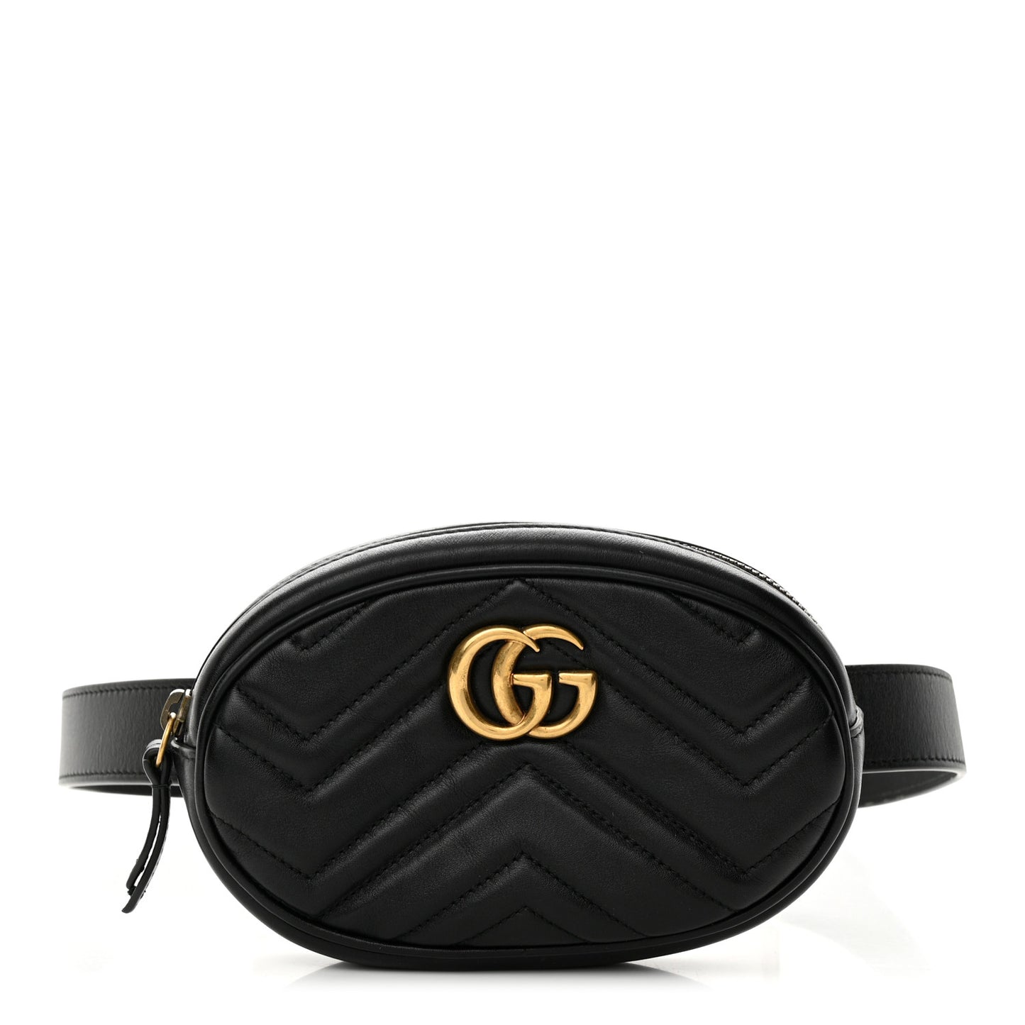 Calfskin Matelasse GG Marmont Belt Bag 85 34 Black