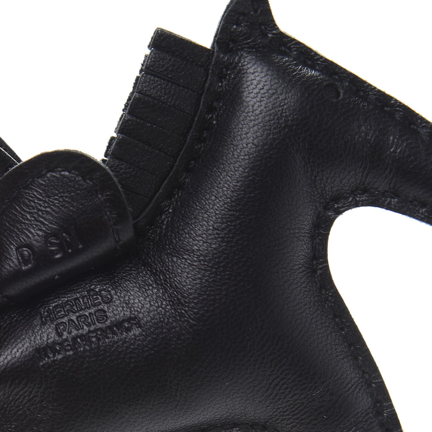 Milo Lambskin Grigri Rodeo Horse Bag Charm PM So Black