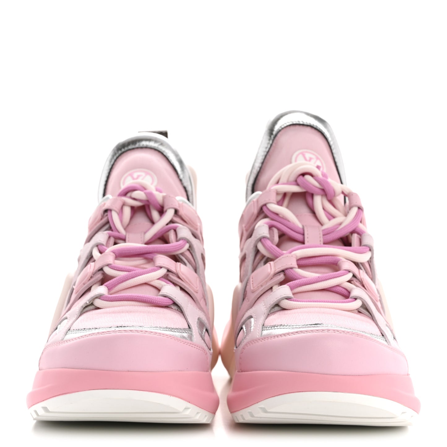 Calfskin Technical Nylon LV Archlight Sneaker 37 Rose Clair