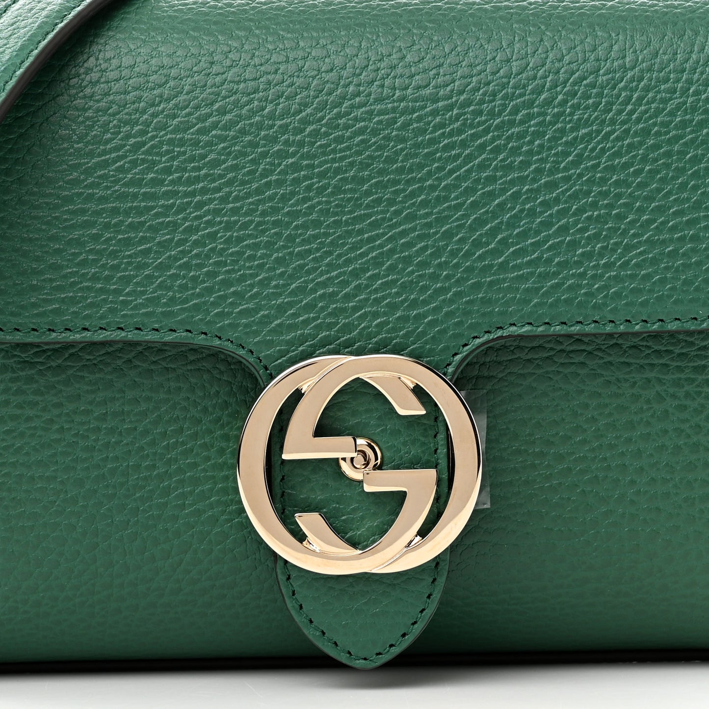 Dollar Calfskin Interlocking G Crossbody Bag Emerald