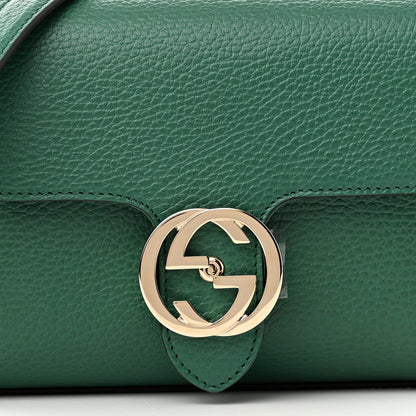 Gucci Dollar Calfskin Interlocking G Crossbody Bag Emerald 8 of 10