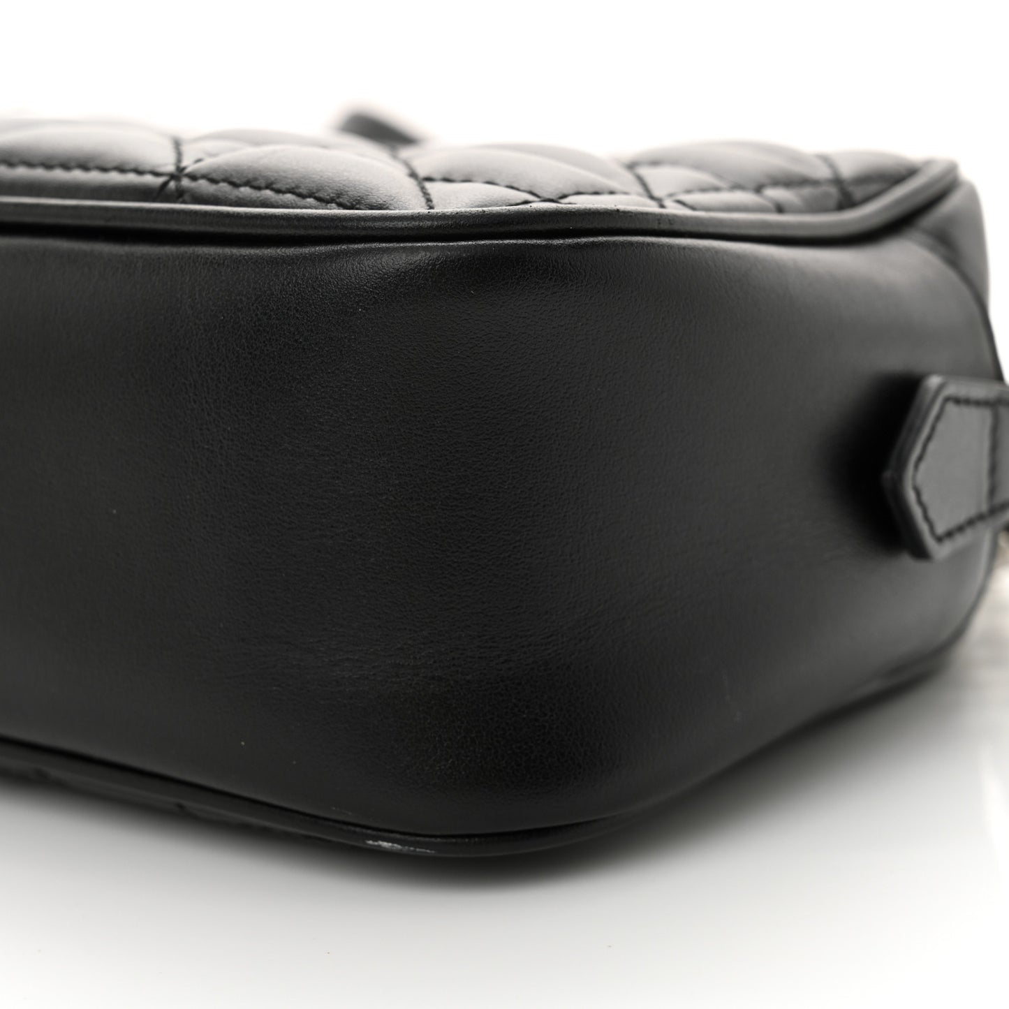 Calfskin Matelasse Aria Small GG Marmont Chain Shoulder Bag Black