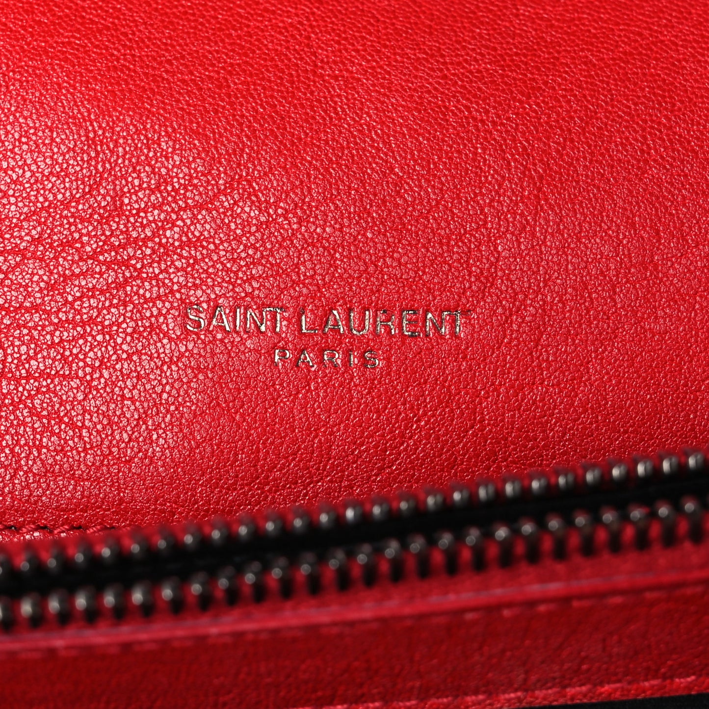 Sheepskin Matelasse Chevron Large College Monogram Satchel Rouge