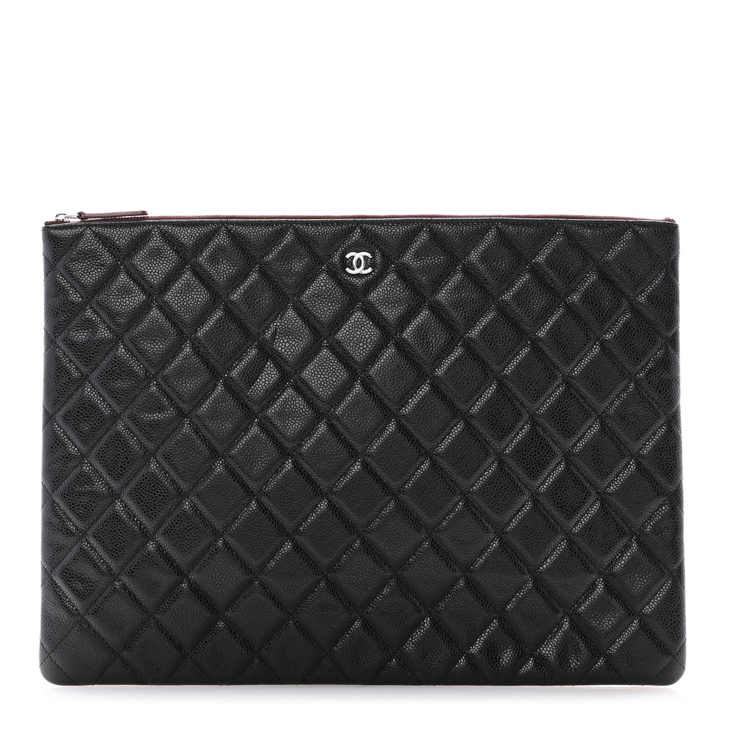 Caviar Quilted XL Cosmetic Case Black