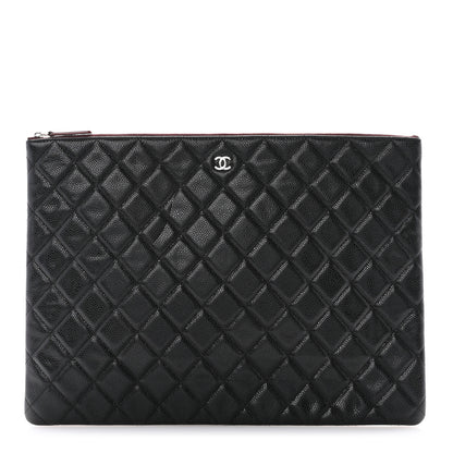 Chanel Caviar Quilted XL Cosmetic Case Black 1 of 7