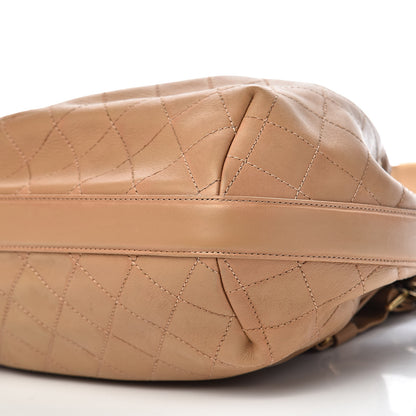 Chanel Calfskin Stitched Medium Drawstring CC Bag Beige 10 of 11