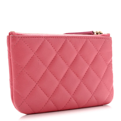 Chanel Lambskin Quilted Small Casino Cosmetic Case Pink 2 of 8