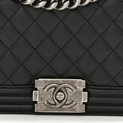 Chanel Caviar Quilted Medium Boy Flap Black 8 of 12