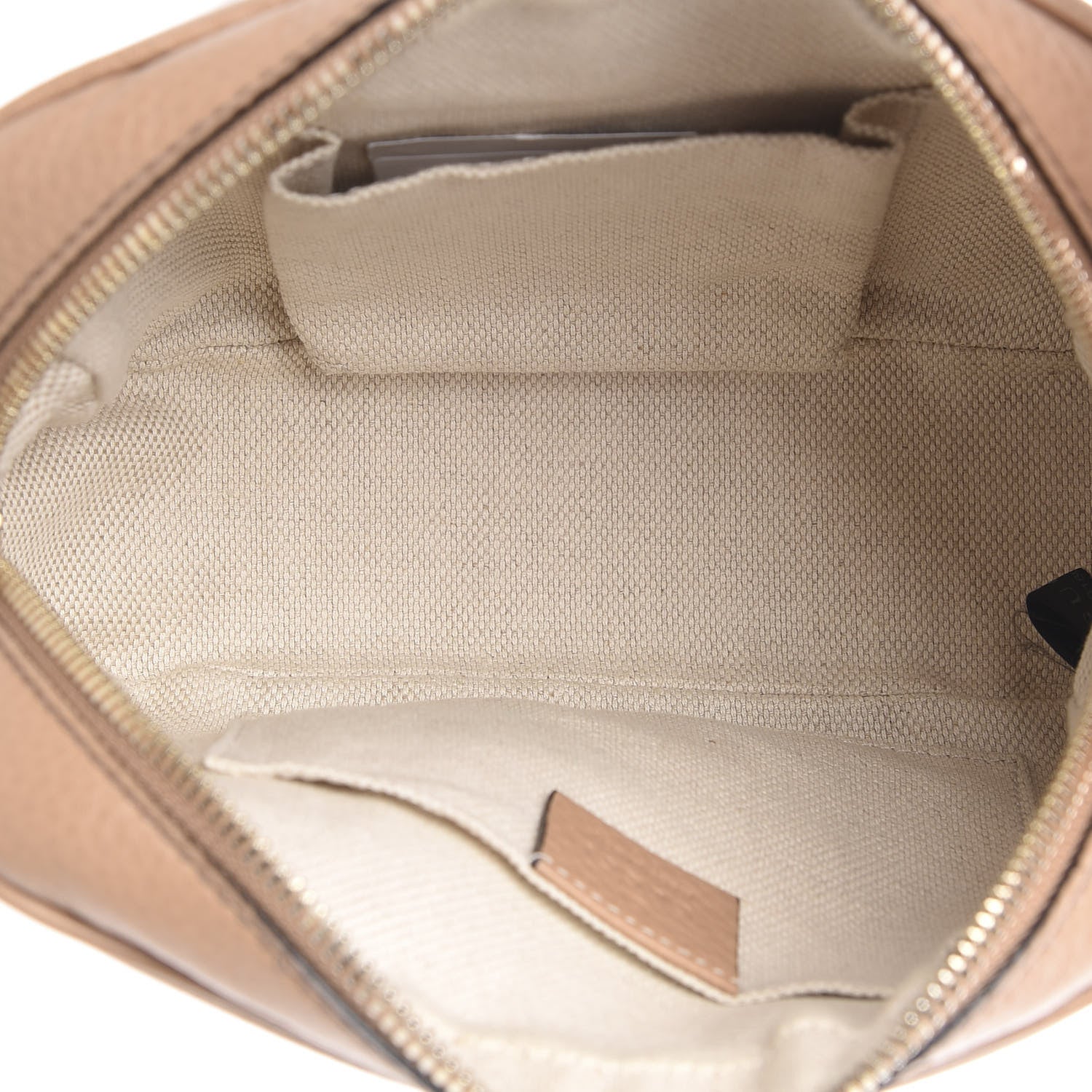 Gucci Pebbled Calfskin Small Soho Disco Bag Camelia 4 of 10