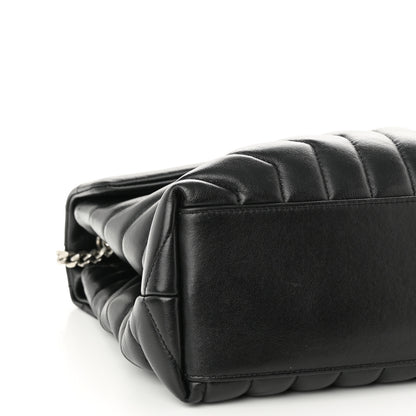 Saint Laurent Calfskin Y Quilted Monogram Medium Loulou Chain Satchel Black 10 of 11