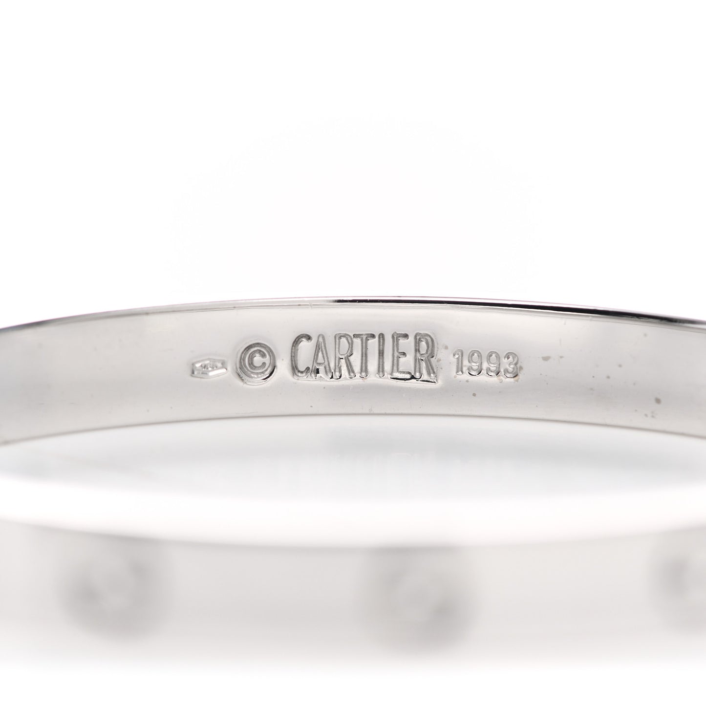 18K White Gold LOVE Bracelet 16