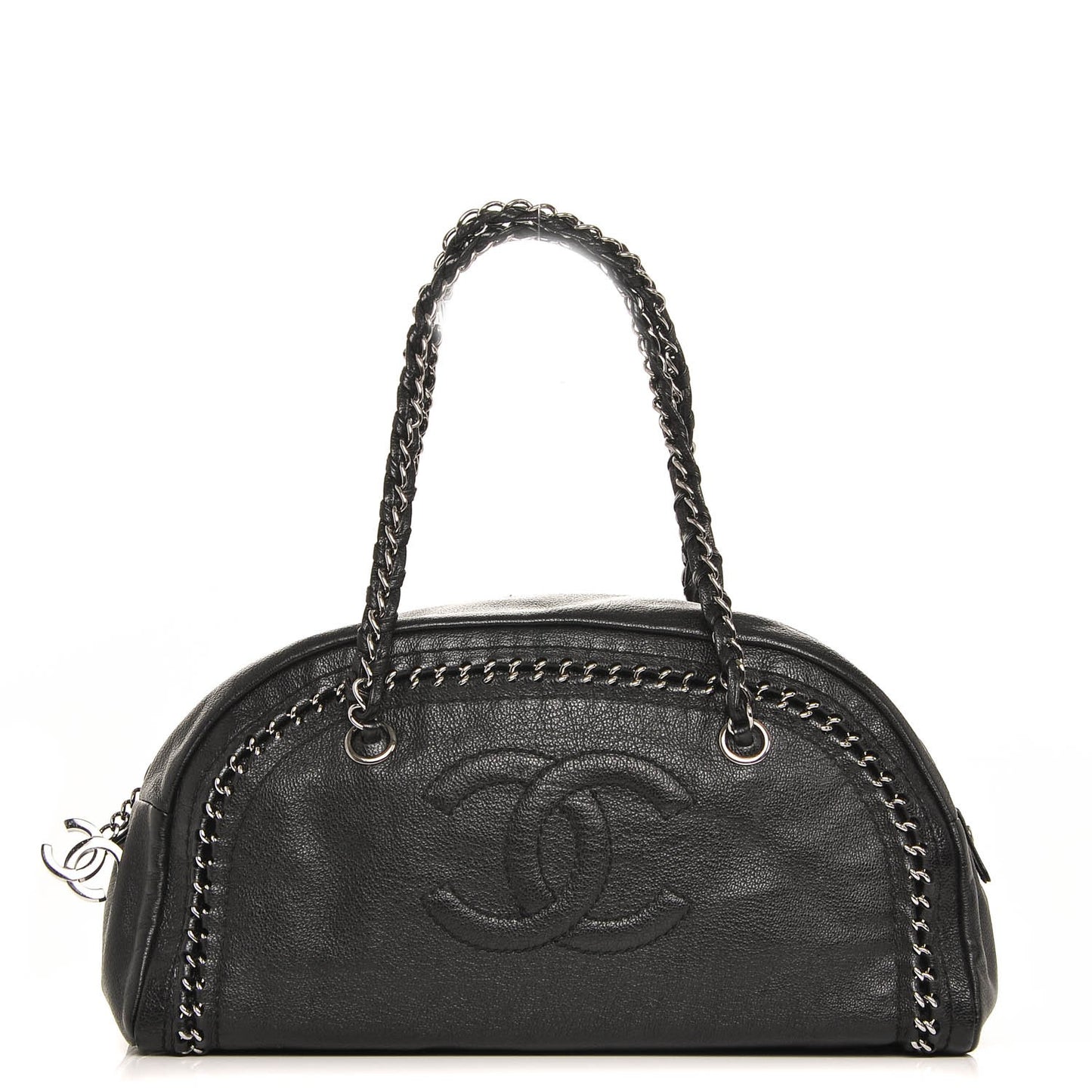 Deerskin Luxe Ligne Medium Bowler Black