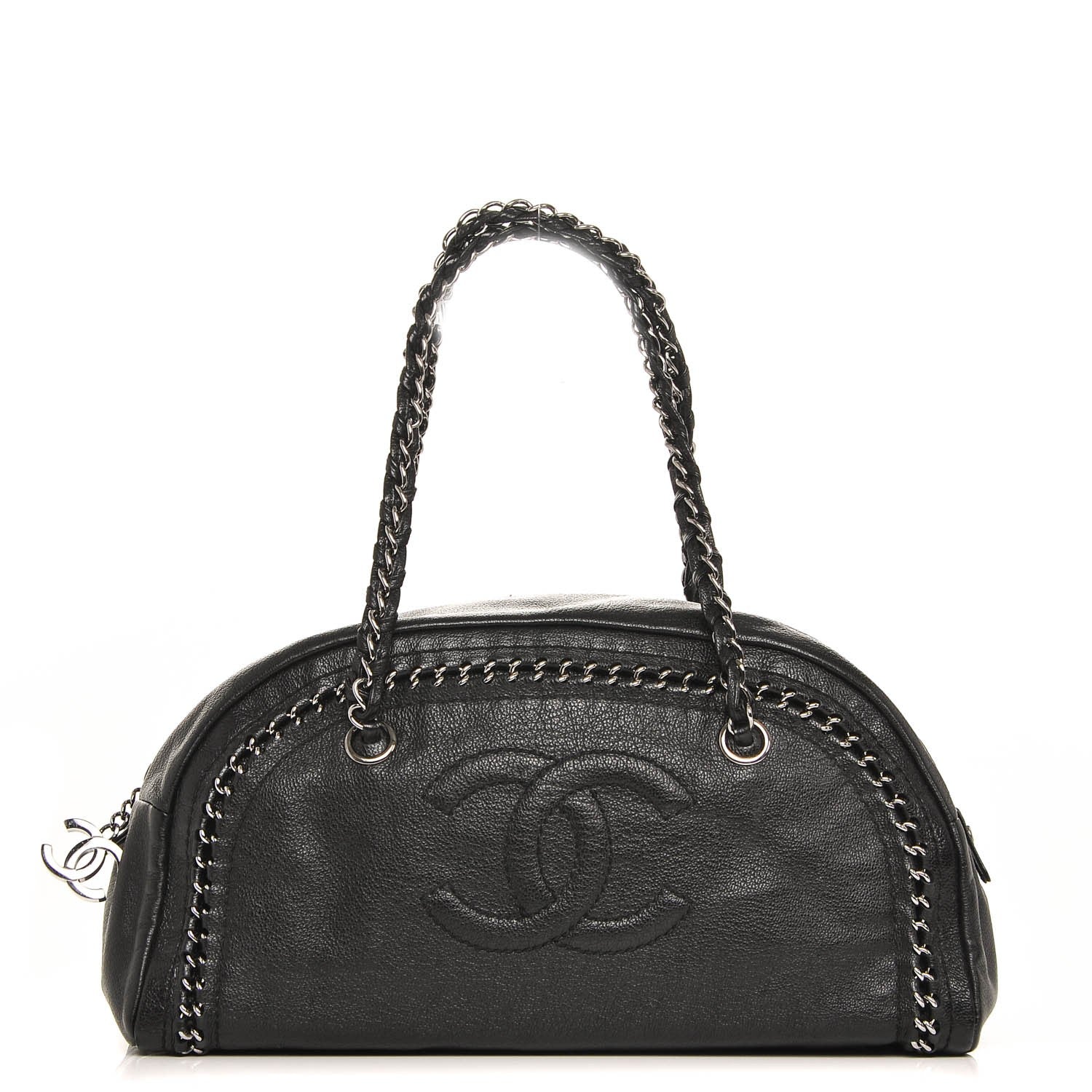 Chanel Deerskin Luxe Ligne Medium Bowler Black 1 of 7