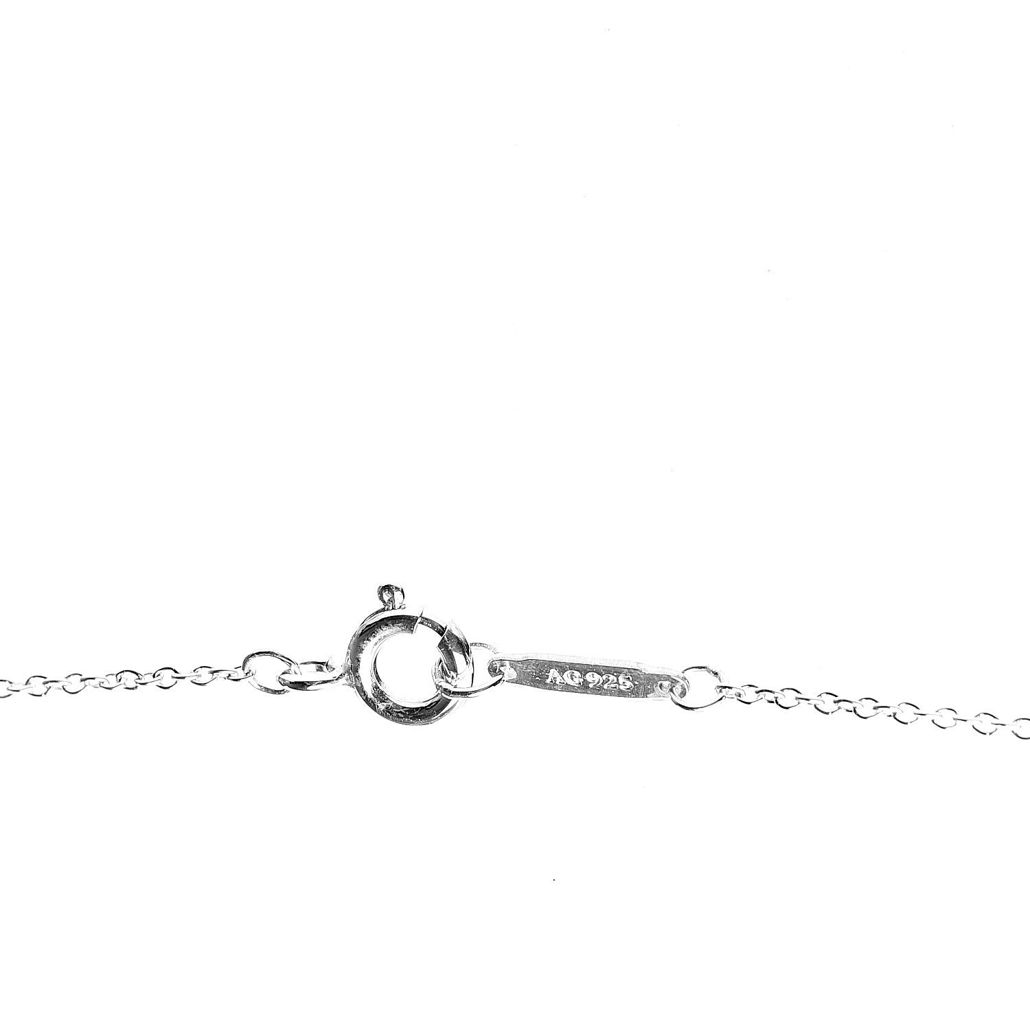 Tiffany Sterling Silver Diamond Notes Bar Pendant Necklace 3 of 5