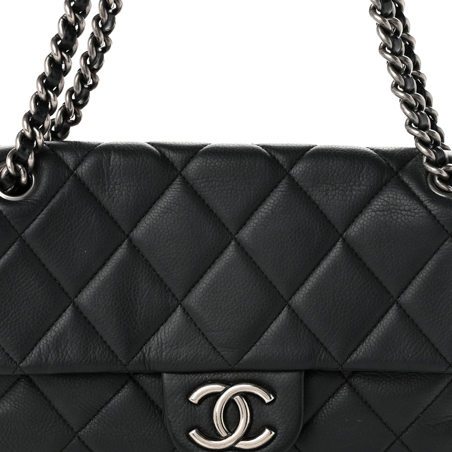 Caviar Quilted Coco Casual Flap Black