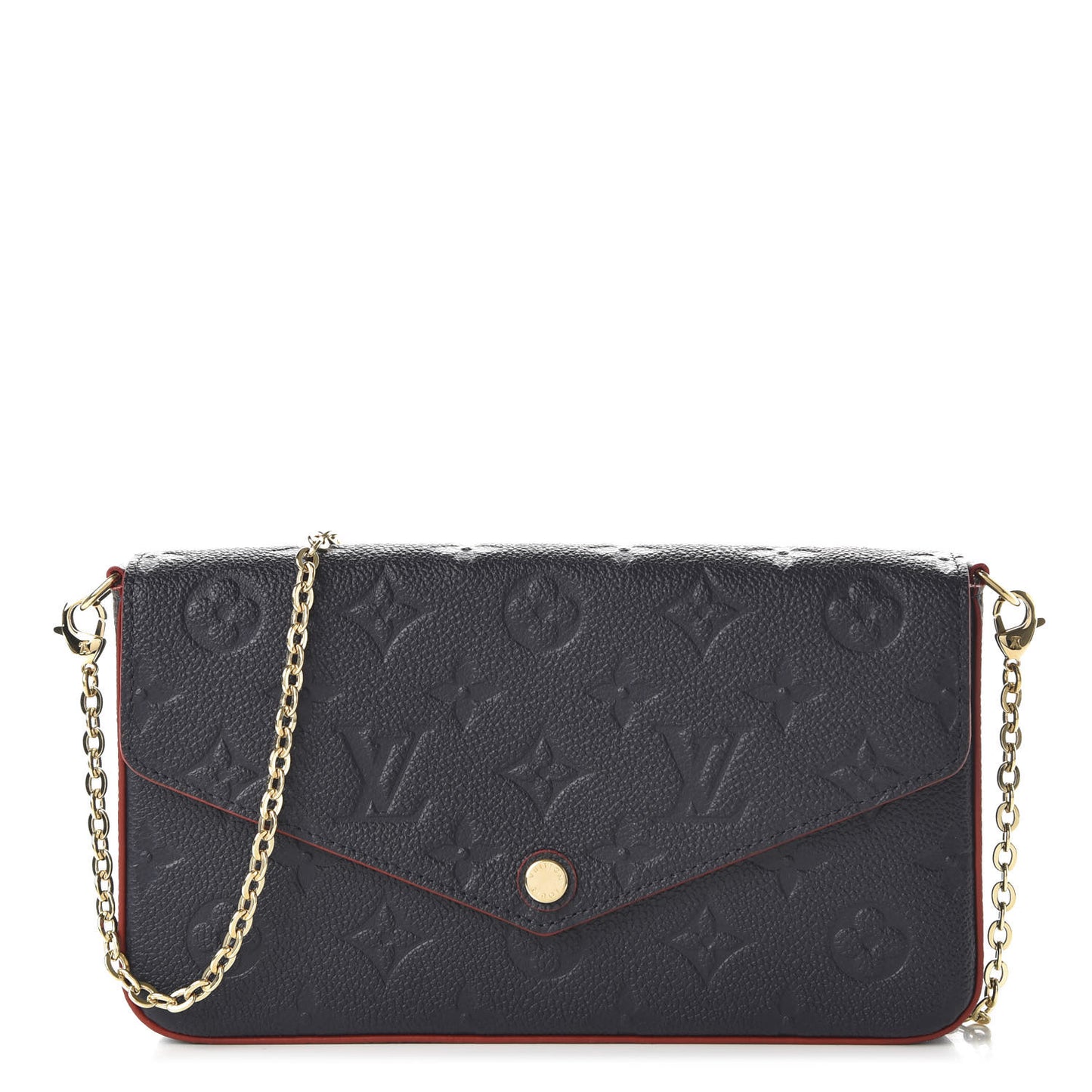 Empreinte Pochette Felicie Chain Wallet Marine Rouge