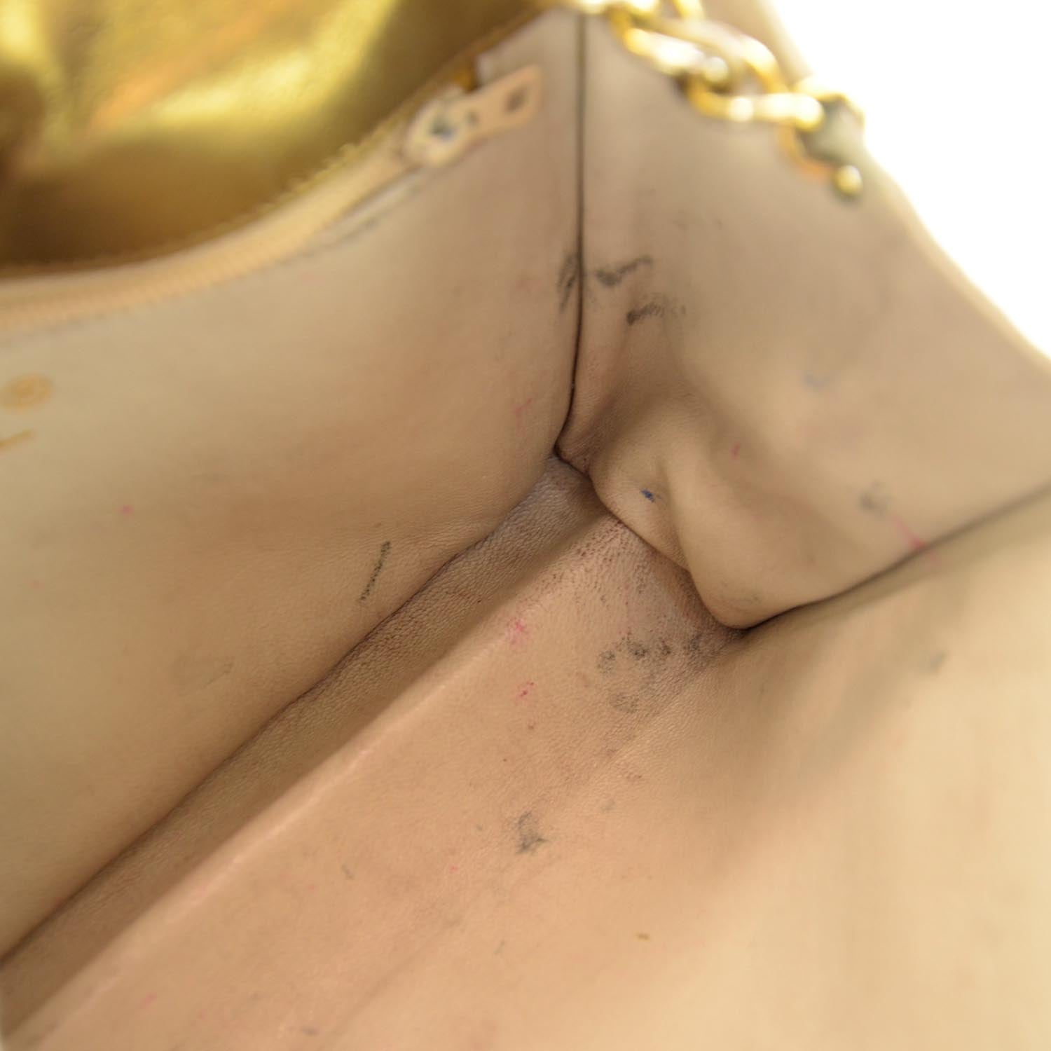 Chanel Lambskin Tassel Flap Bag Metallic 8 of 10